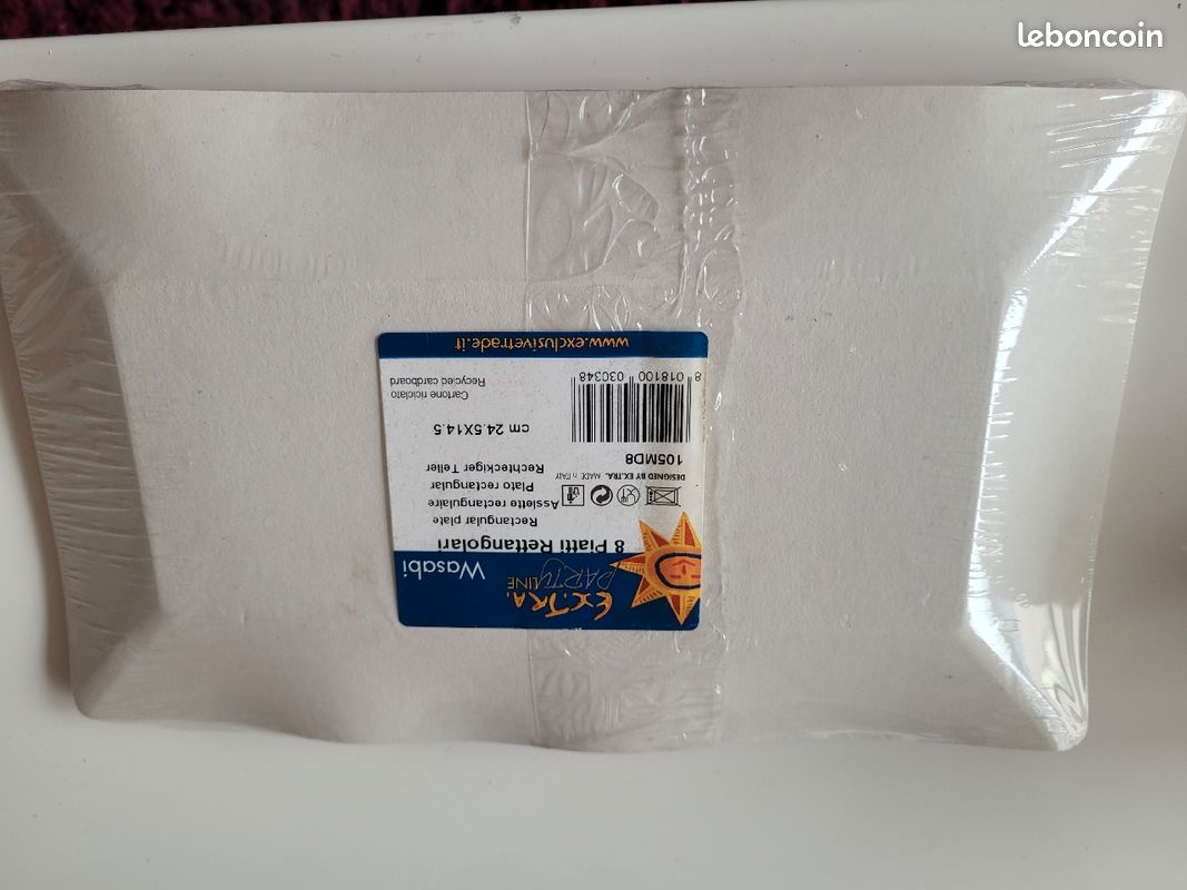 Lot de 8 plats rectangulaires cartons patisserie (image 2)