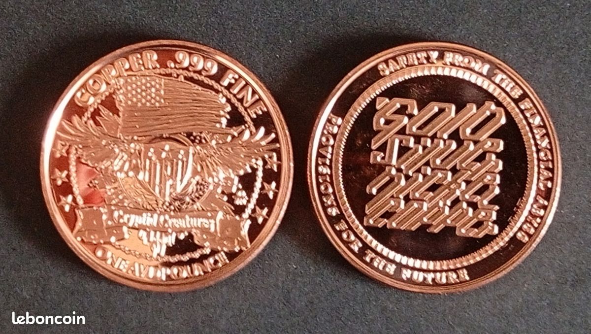 2 Blocs De Cuivre Pur 195 Grammes Chacun - 100% Cuivre épais - Fabriqué Aux USA - Occasion Excellent état