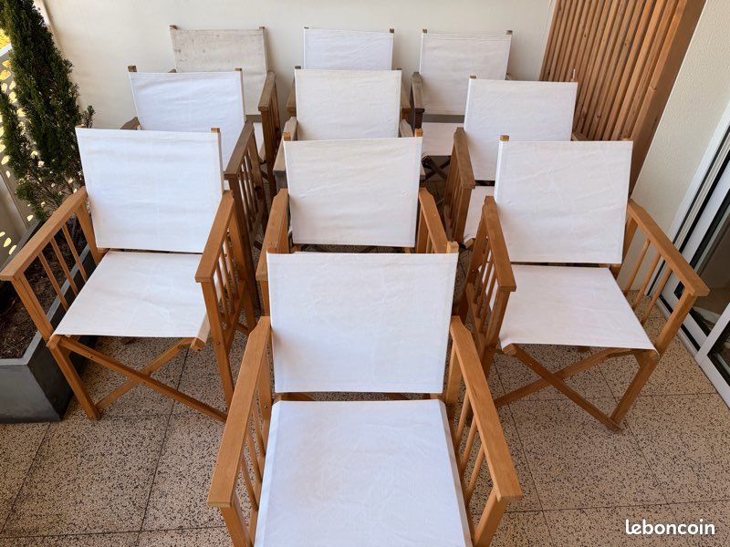 Lot 10 fauteuils/ chaises pliantes (image 1)