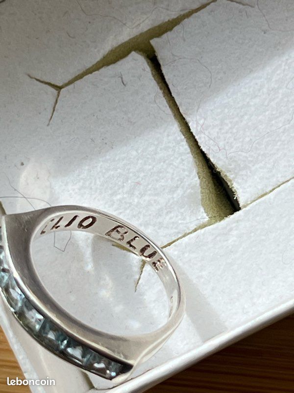 Bague Clio Blue en argent et aiguë marine (image 5)