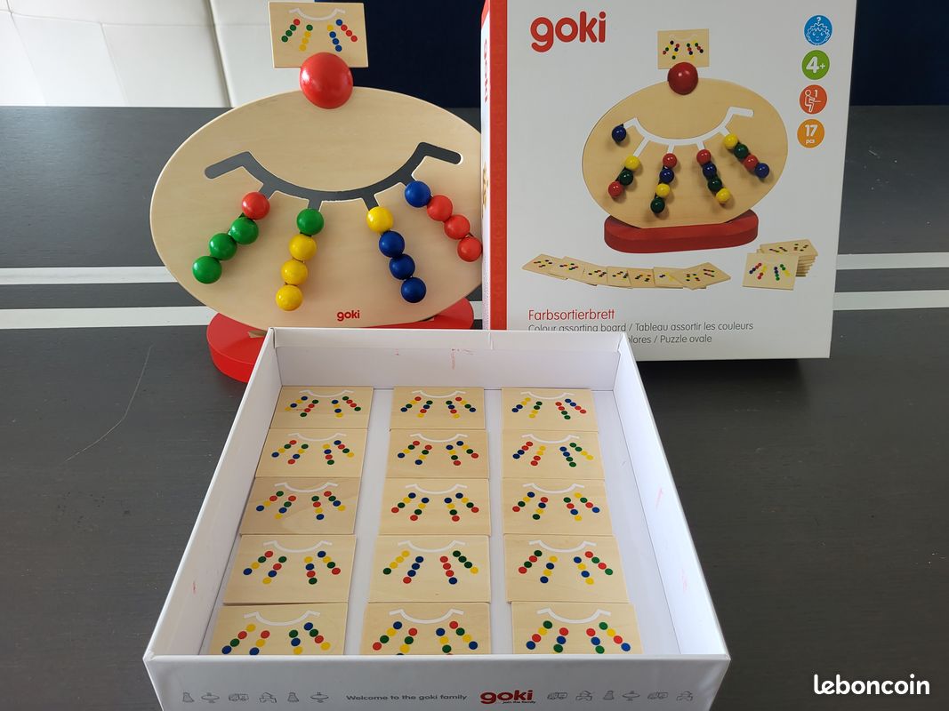 Goki tableau bois assortir couleurs (image 1)