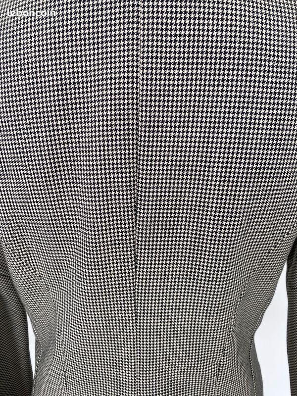 Veste taille 42 lainage couleur noire et blanc pied poule (image 3)