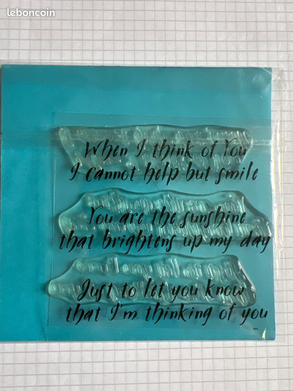 Texte en anglais, tampon, transparent, scrapbooking, clear Stamp (image 1)