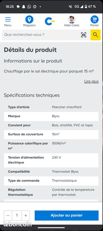 Kit chauffage au sol 15 M2 Neuf (image 5)