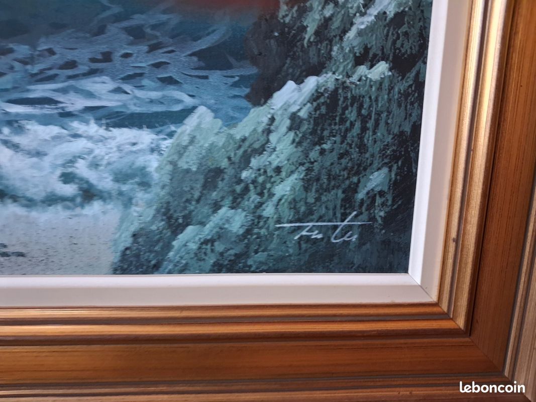 Tableau marin véritable huile 105×0.75cms (image 2)