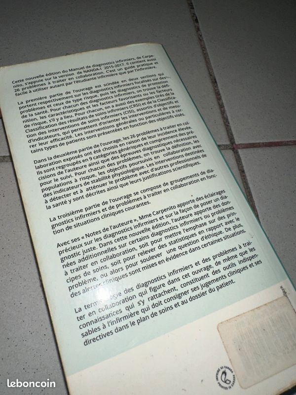 Livre IFSI : Manuel de diagnostics infirmiers (image 2)