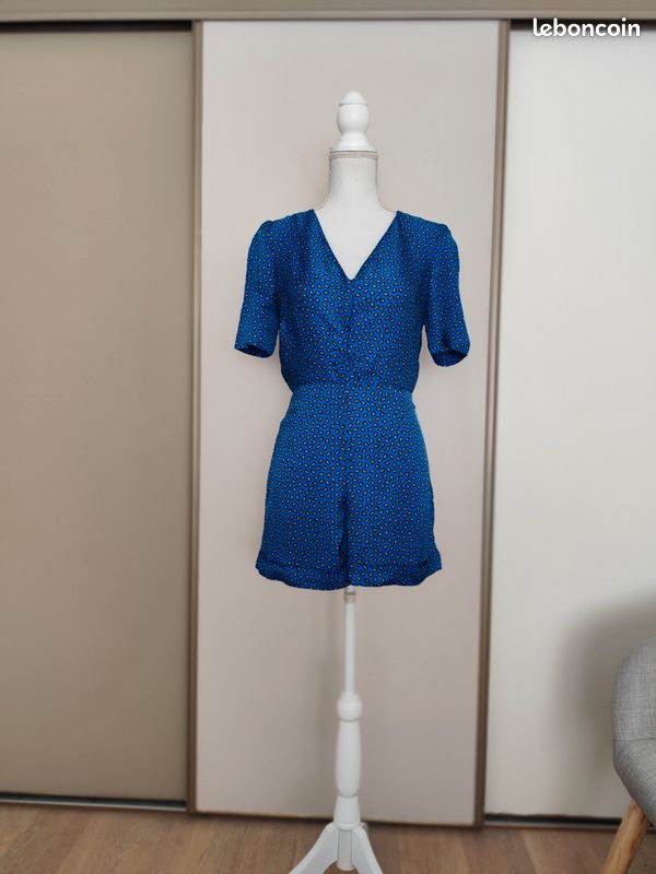 Combi Short Maje Sequinned Velvet Playsuit