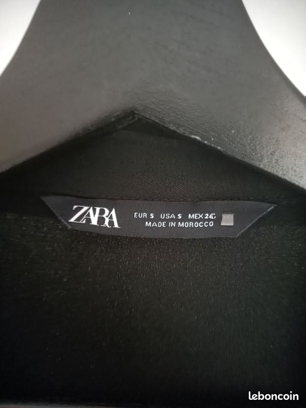 Robe Zara Trafaluc - Noire, Manches Longues, Taille S, Style Chemisier, Genou