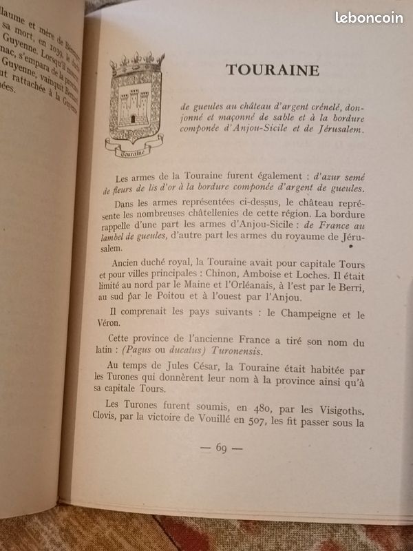 NOTICE HISTORIQUE SUR LES BLASONS DES ANCIENNES PROVINCES DE FRANCE - Jacques MEURGEY - 1941 (image 5)