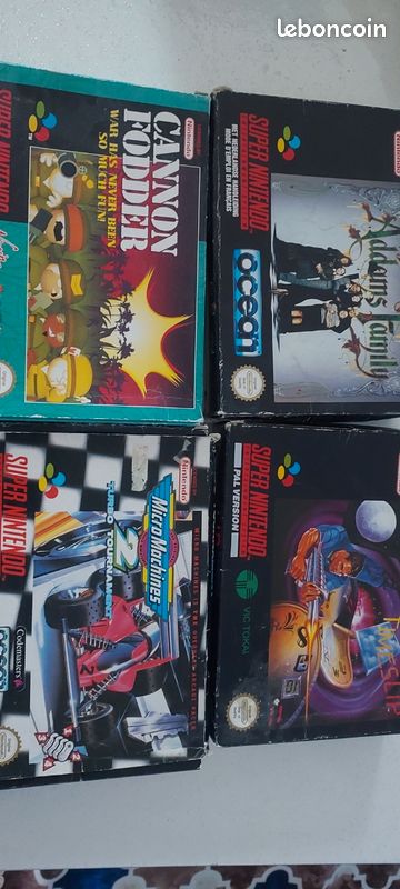 Lot de 4 jeux super nes (image 1)
