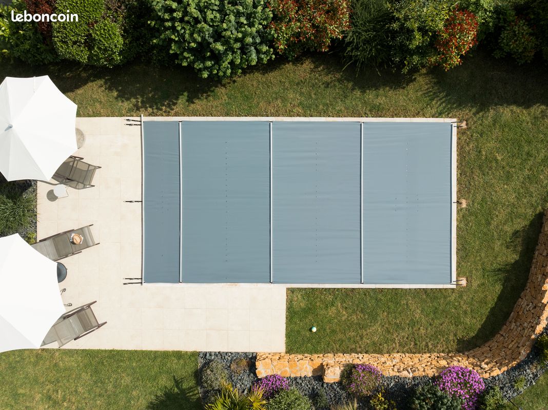 🏊‍♂️ Bache a barres pour piscine rectangle 7 x 3 m COVERKIT – Mougins – Neuf - Rapide et Economique- en kit à monter soi-même 🛠️ 100 % Fabrication Française 💙🤍❤️ (image 4)