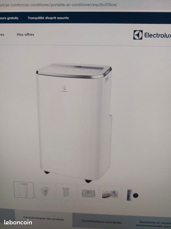 Climatiseur mobile marque Electrolux EXP26U558CW (image 1)