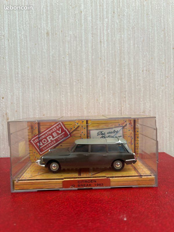 Modèle Réduit Citroën ID Break 1963 - Norev 1/43, Bleu Gris - Occasion Très Bon état