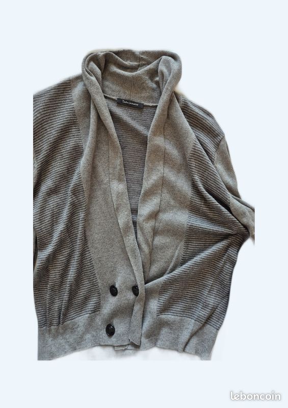Gilet gris Tara Jarmon T38 (image 1)