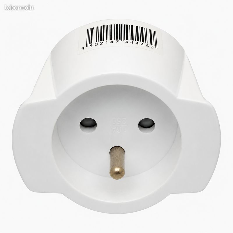 (308) Adaptateur prise 20A vers fiche 2P+T 16A – Débflex (image 1)