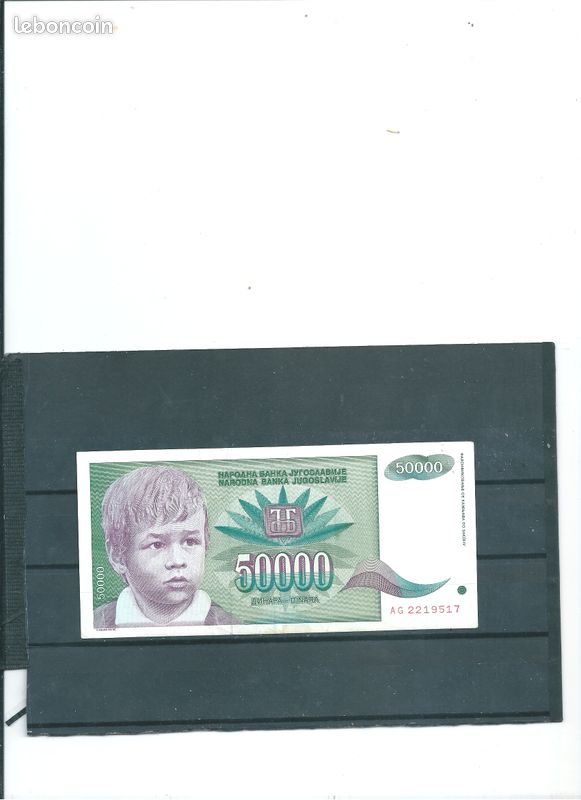 Billet la yougoslavie 50000 - Collection