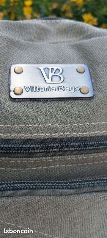Petit sac à dos vert kaki en toile état neuf (image 4)