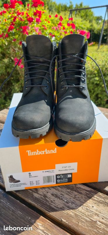 Bottines Timberland 6-Inch premium boots couleur Black Nubuck