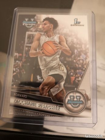 Zaccharie Risacher Carte Bowman University Topps Chrome 2023-24 