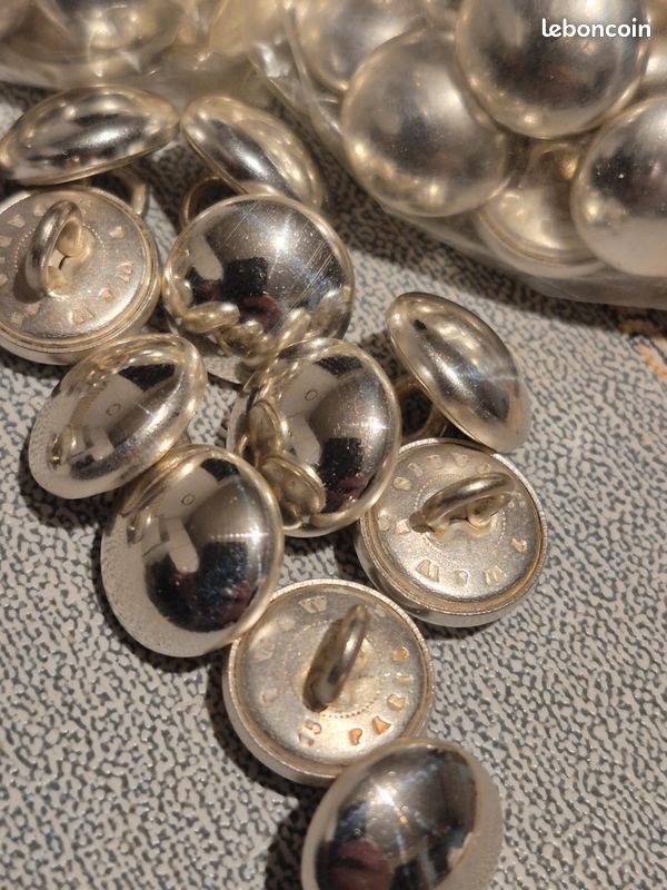 Lot De 5 Boutons Vintage Argenté - Forme Losange 16x20 Mm - Parfait Pour Customisation