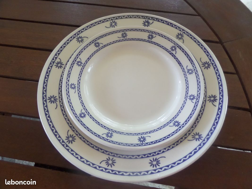 Lot 4 assiettes plates et 6 assiettes dessert (image 1)