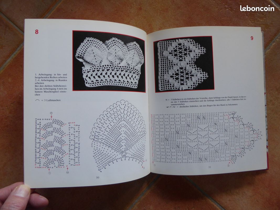 Livre Alte Häkelspitzen - Dentelle au crochet - 1982 - bel ensemble de modèles (image 13)