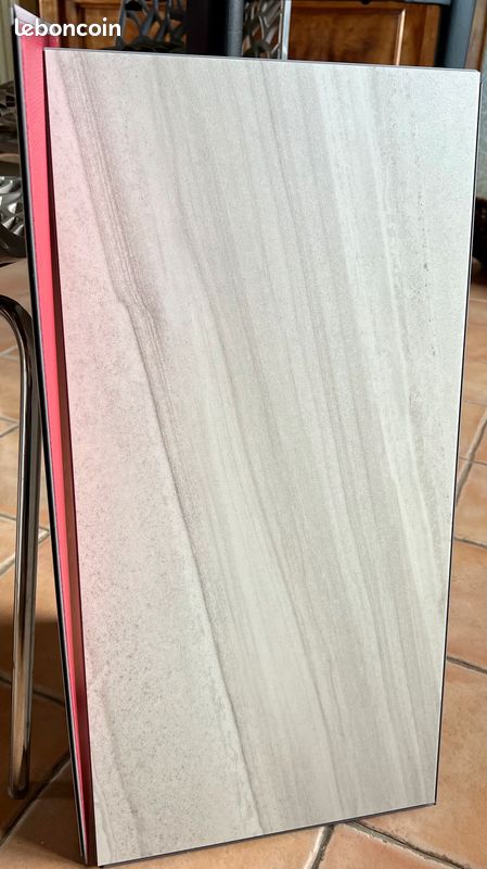 Dalles revêtement sol PVC blanc marbré (image 2)