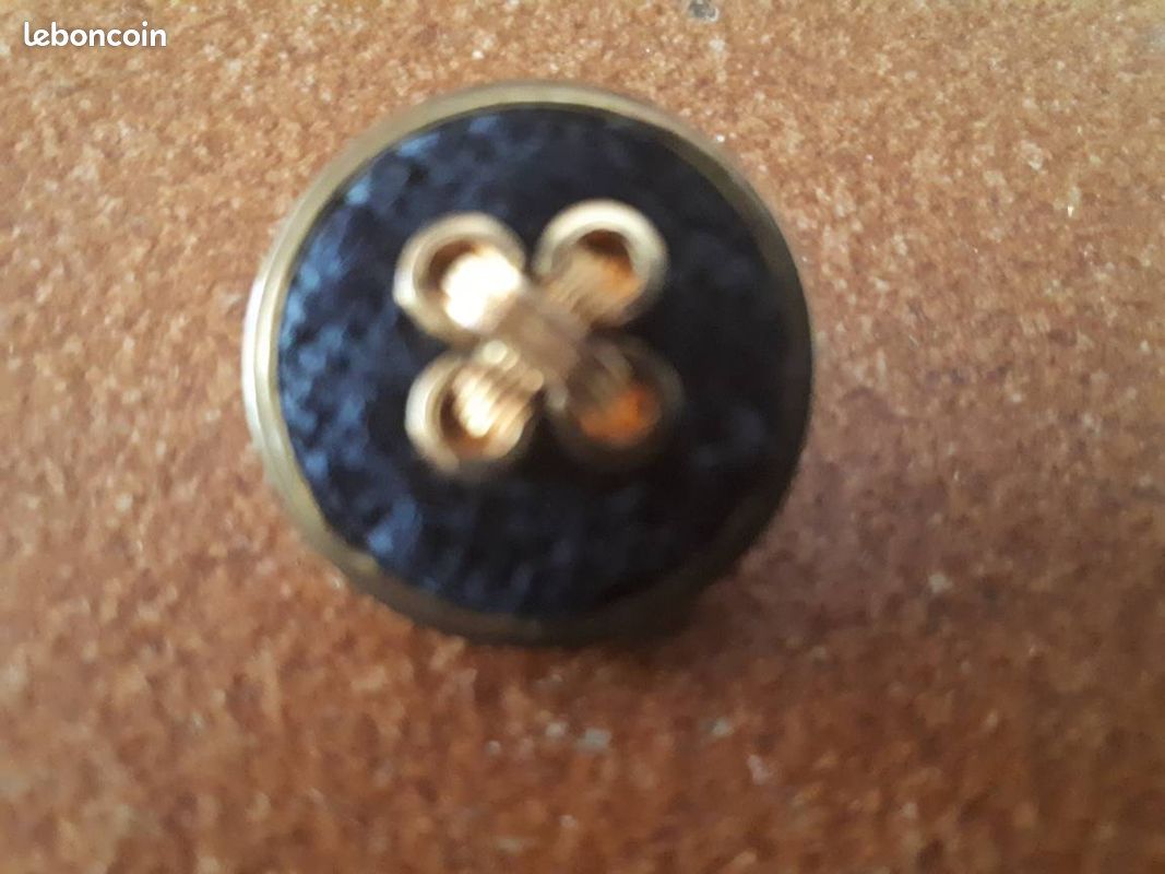 10 boutons tissu et métal doré vintage (image 3)