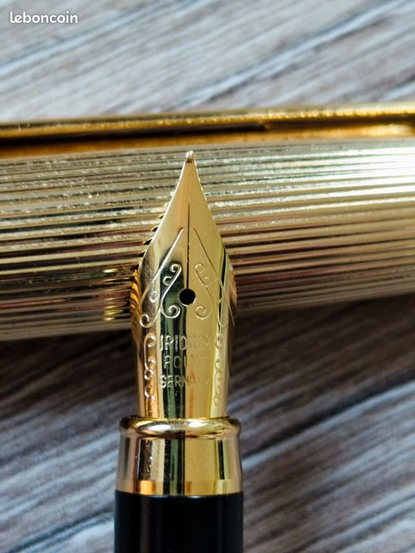 Stylo Plume Vintage Moulin Rouge - Jaune Or - 50g - Neuf Jamais Encré - Avec Cartouches