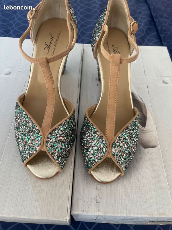 Glitter Chaussures Anniel Butterfly Sandales Anniel Sandales Cuir