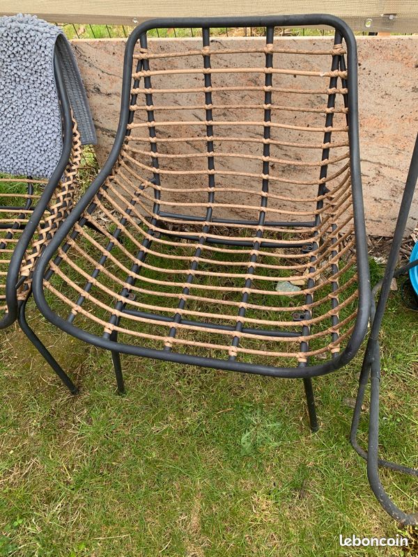 Set salon de jardin - banc et deux fauteuils (image 2)