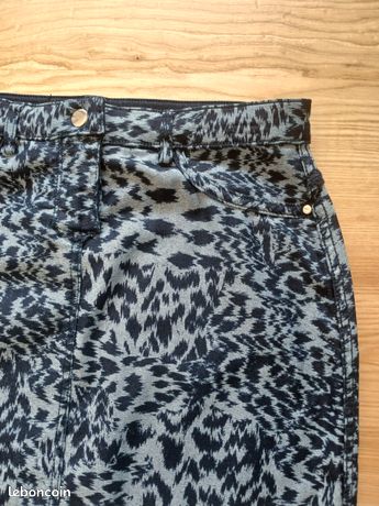 Jupe Noire Patrice Breal Taille 40 - Style Mini, En Polyester, Très Bon état Occasion