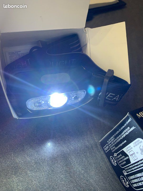 Lampe Frontale LED Rechargeable 2 Pièces – Détecteur De Mouvement, Lumière Blanche/jaune/rouge, étanche IPX4
