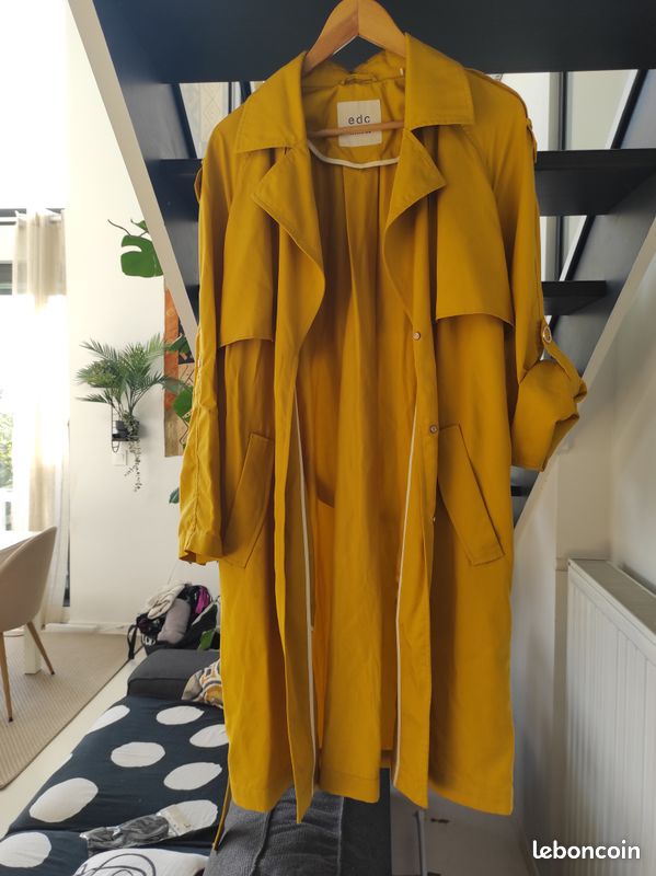 Jaune Moutarde Trench Jaune Trench Coat Manteau Jaune Moutarde