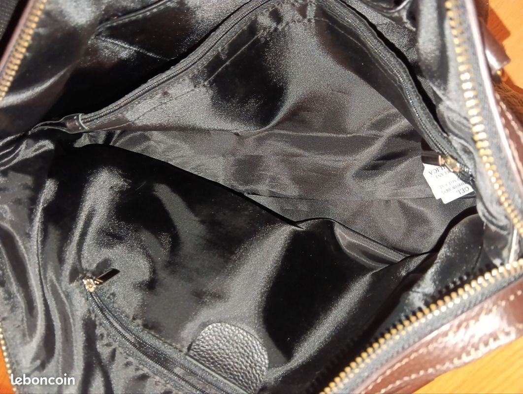 Sac a main noir 100% cuir (image 3)