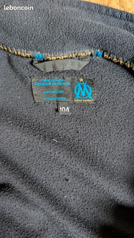 Veste Polaire OM Olympique De Marseille – Collection Officielle, Homme, Polyester