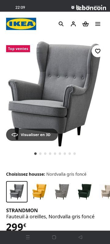 Fauteuil Ikea Strandmon (image 1)