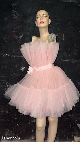 Robe Cocktail Une épaule Giambattista Valli X H&M Taille 6 Imprimé Floral Rose - Neuve Avec étiquettes - Modèle épuisé