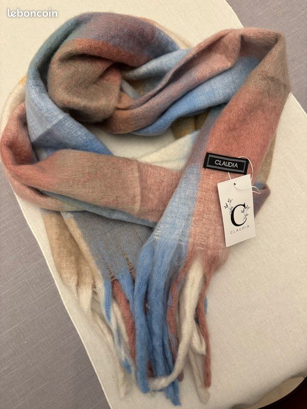 Écharpe Thermique Imprimée Drapeau Italie - Faux Cachemire à Franges Pour L'automne/hiver, Cadeau Idéal
