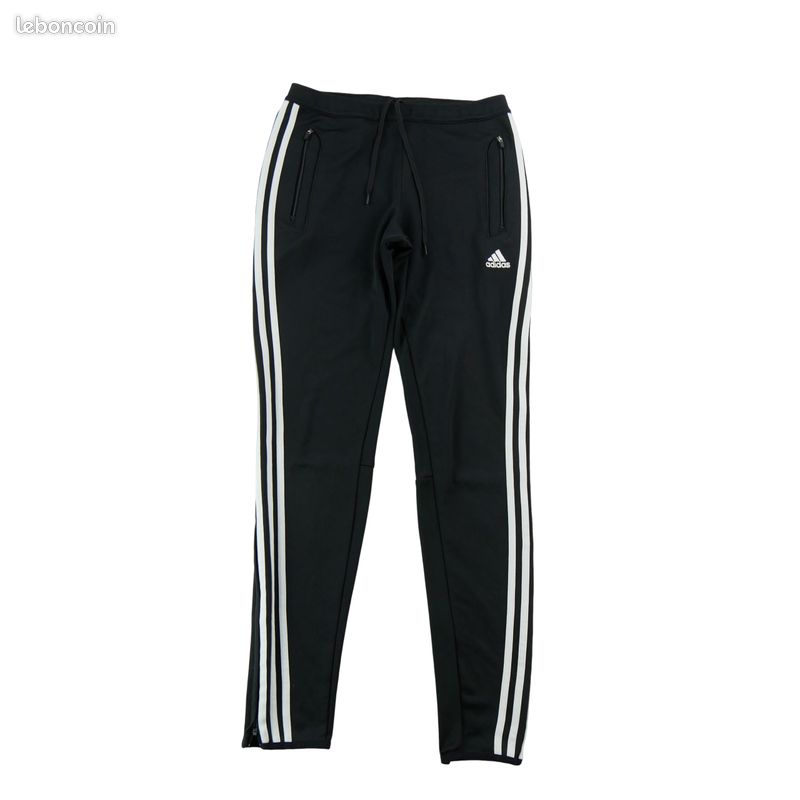 Adidas Jogging ClimaCool 3-Stripes Zips chevilles Femme Taille S Noir #QWE0483 (image 1)