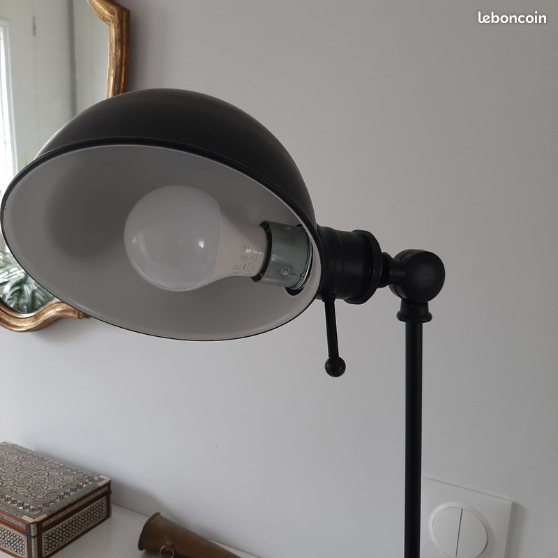 Lampadaire industriel DALAINOR - Noir (image 4)