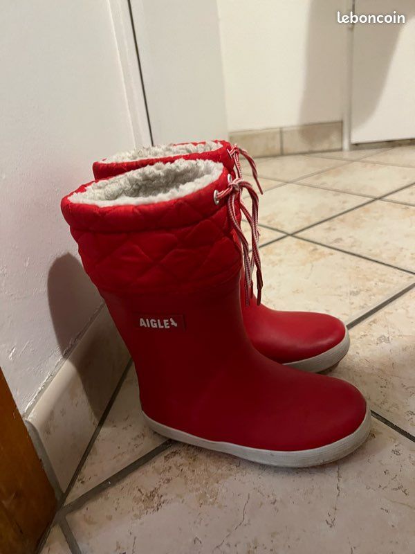 Bottes Pluie Aigle Bottes FourrÃ©es Femme Aigle Botte Plastique