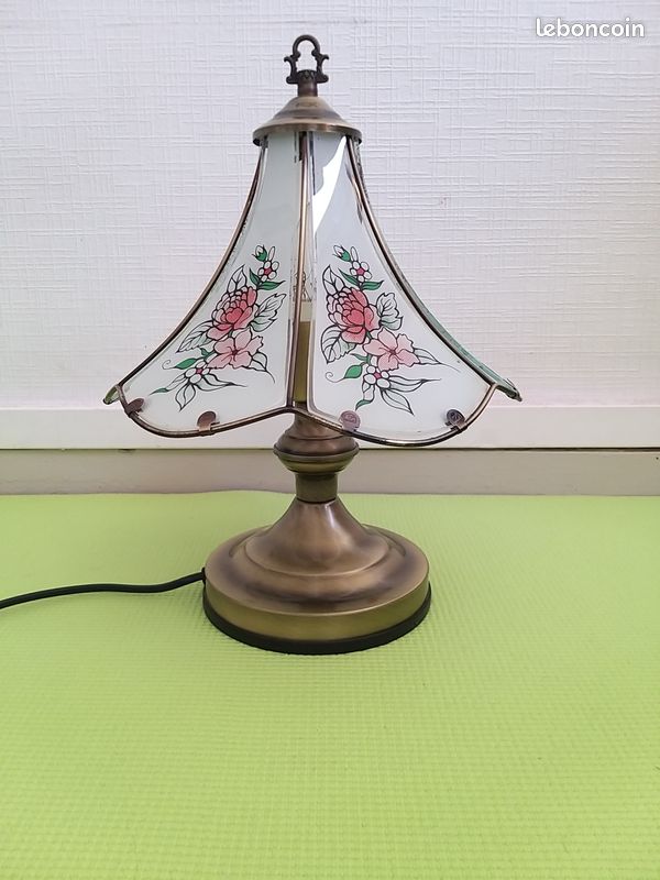 Verre Or 1960, 70's Plafonnier, Applique ou Lampe à Poser