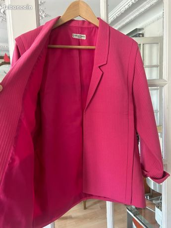 Veste Caban écossais Liliane BURTY 100% Laine - Taille 44 - Occasion Parfait état