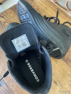Converses All Star cuir noir (image 2)