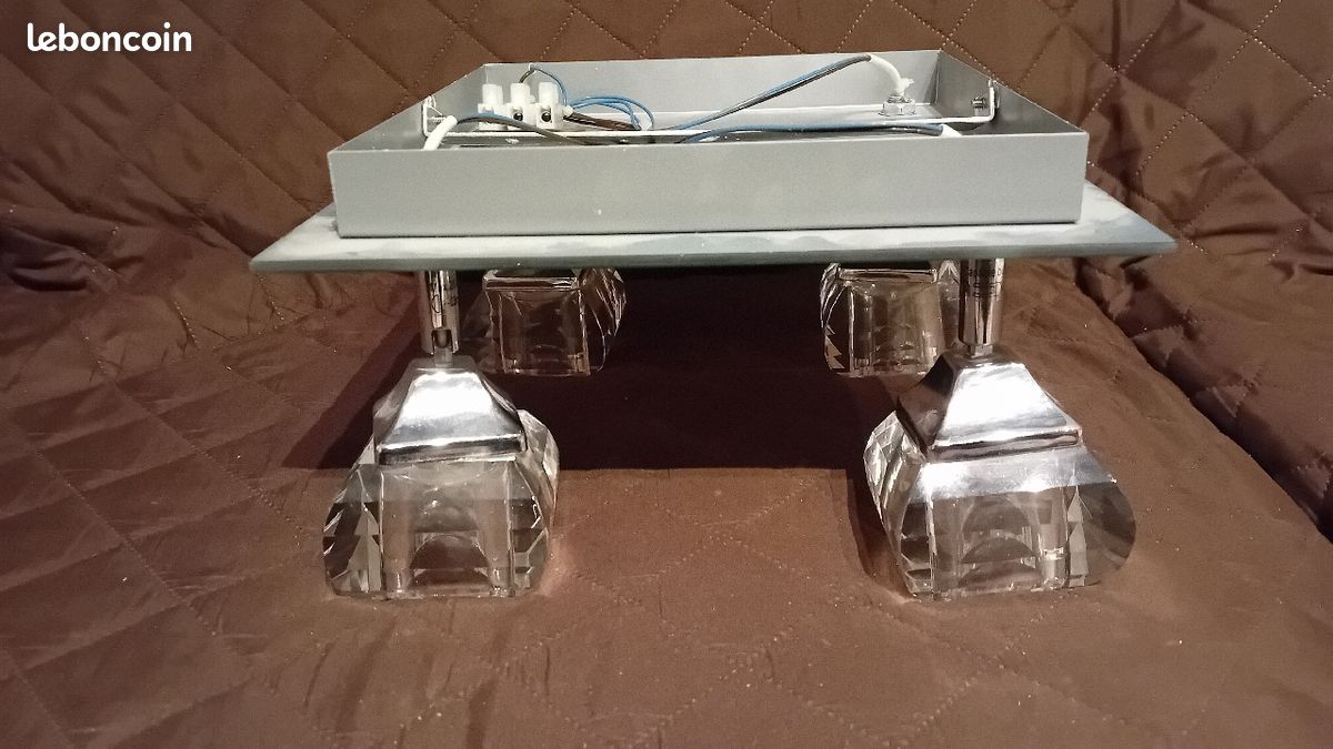 Lustre plafonnier 4 lumières cubes glaçons miroir (image 9)