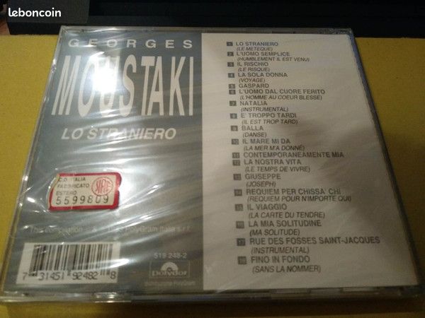 CD Georges Moustaki "Lo Straniero" (image 2)