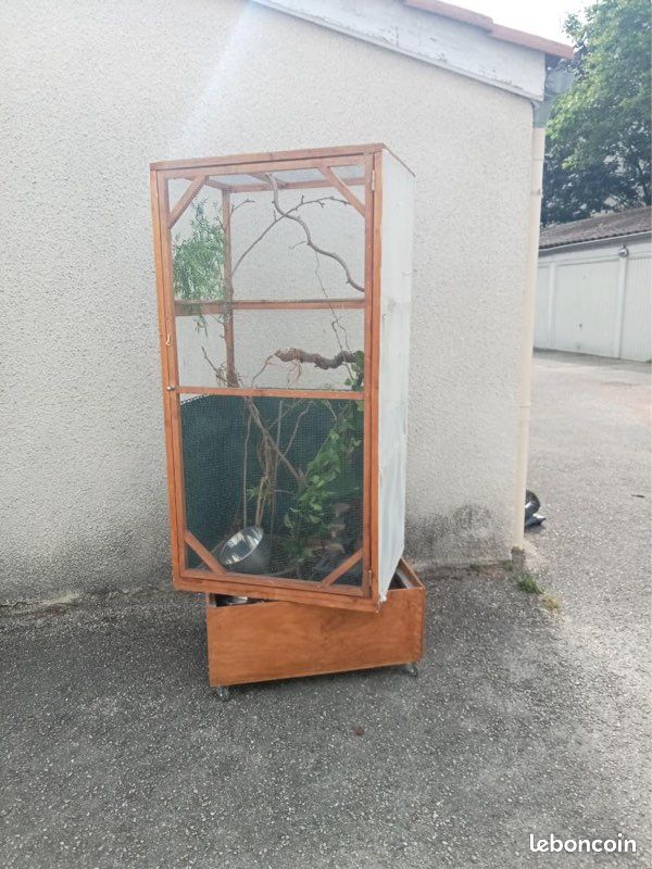 Cage pour reptiles ou oiseaux de base utilisé pour un caméléon (image 3)