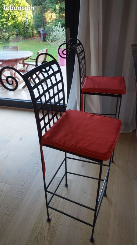 Chaises hautes fer forgé (4 ) (image 1)