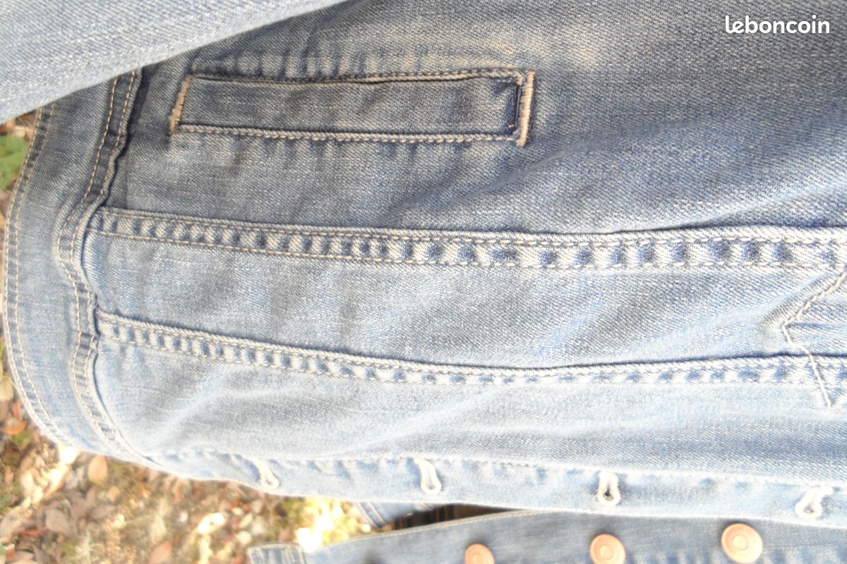 BLOUSON JEAN FEMME Camaïeu 40 (image 3)